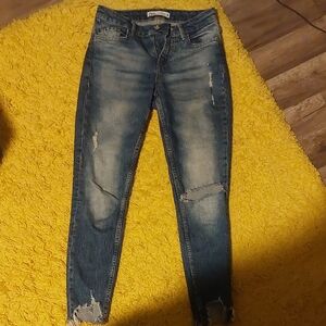 Zara Blue DistressedJeans Size 2